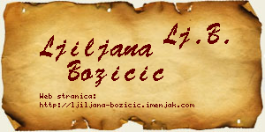 Ljiljana Božičić vizit kartica